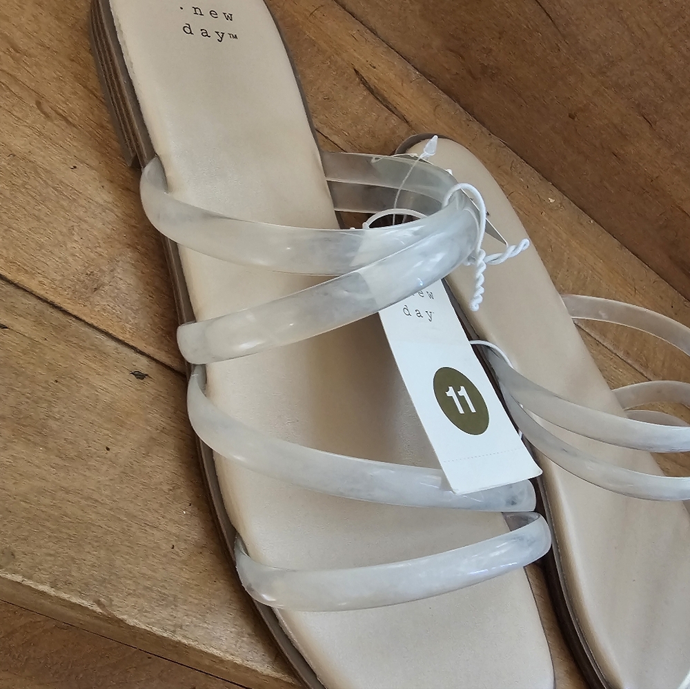 New Woman's size 11 clear sandals